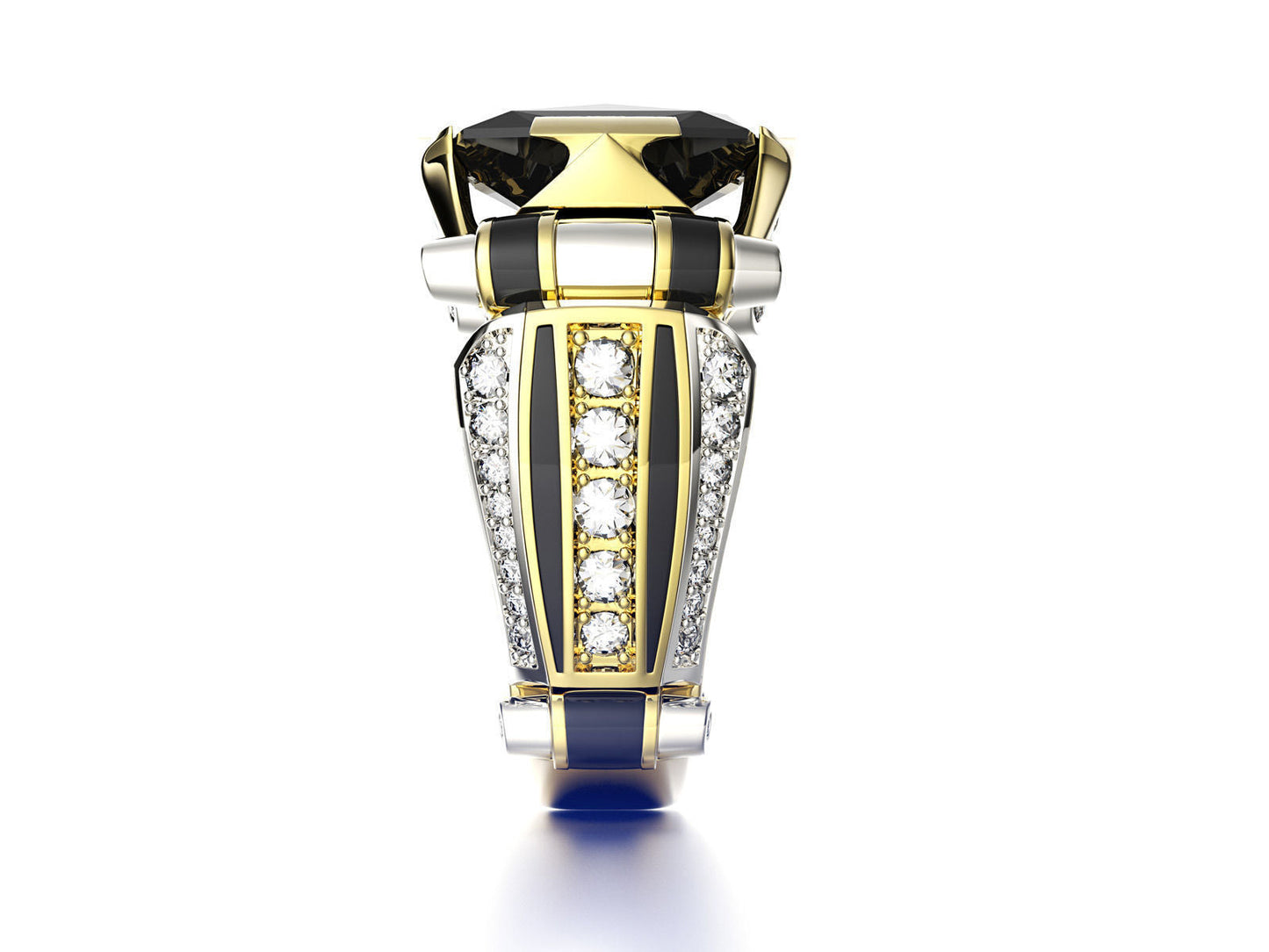 šHot Saleš„Heavy Duty Vintage Zirconia Wide Band Ring