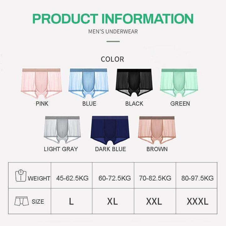 š„HOT SALEš„Men's Ice Silk Boxer Shorts Underwear