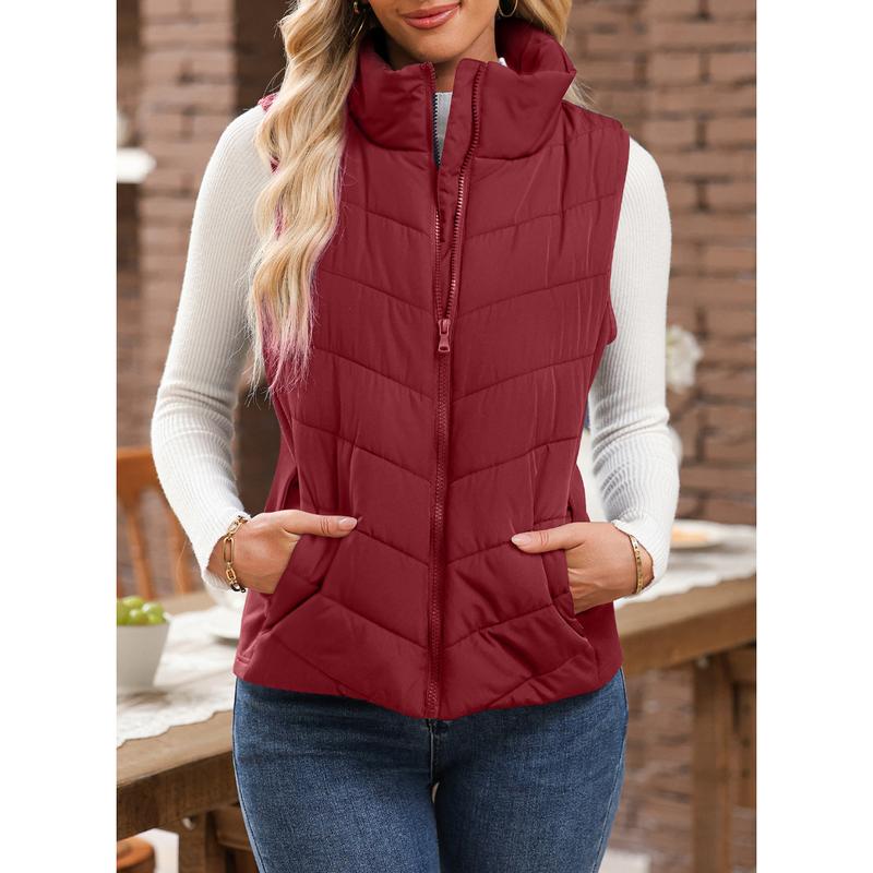 ✨️Womens Sleeveless Zip Up Puffer Vest💗 Cozy Without Bulk