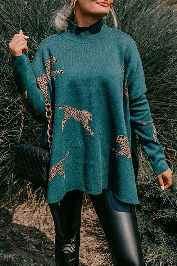 💕Casual Retro Tiger And Leopard Print Long-sleeved Top