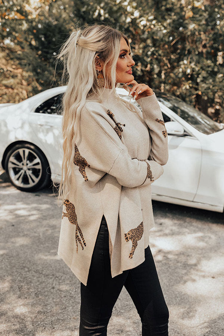 💕Casual Retro Tiger And Leopard Print Long-sleeved Top