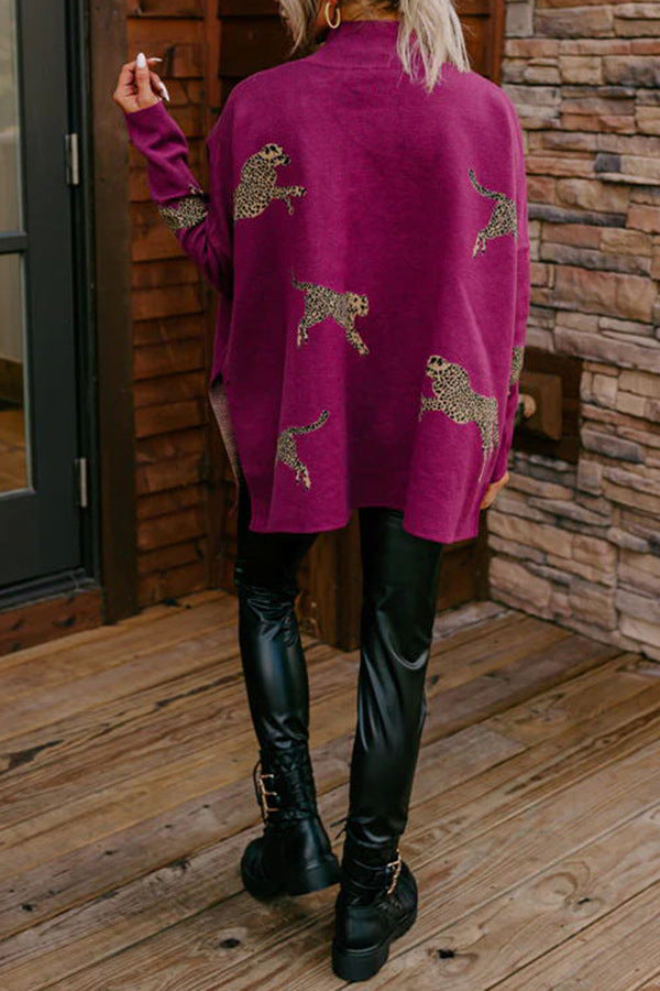 💕Casual Retro Tiger And Leopard Print Long-sleeved Top