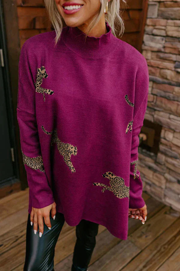💕Casual Retro Tiger And Leopard Print Long-sleeved Top