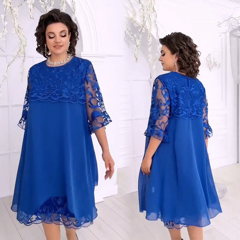 💗Sheer Breeze Layered Lace Dress