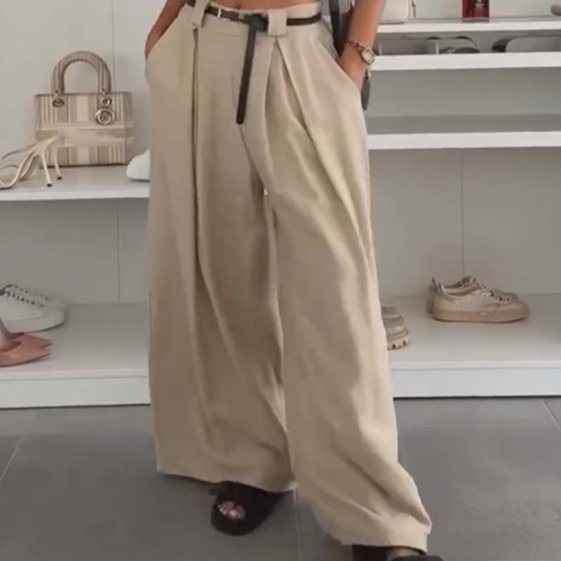 🔥Women's Lightweight Ruched Wide-Leg Pants