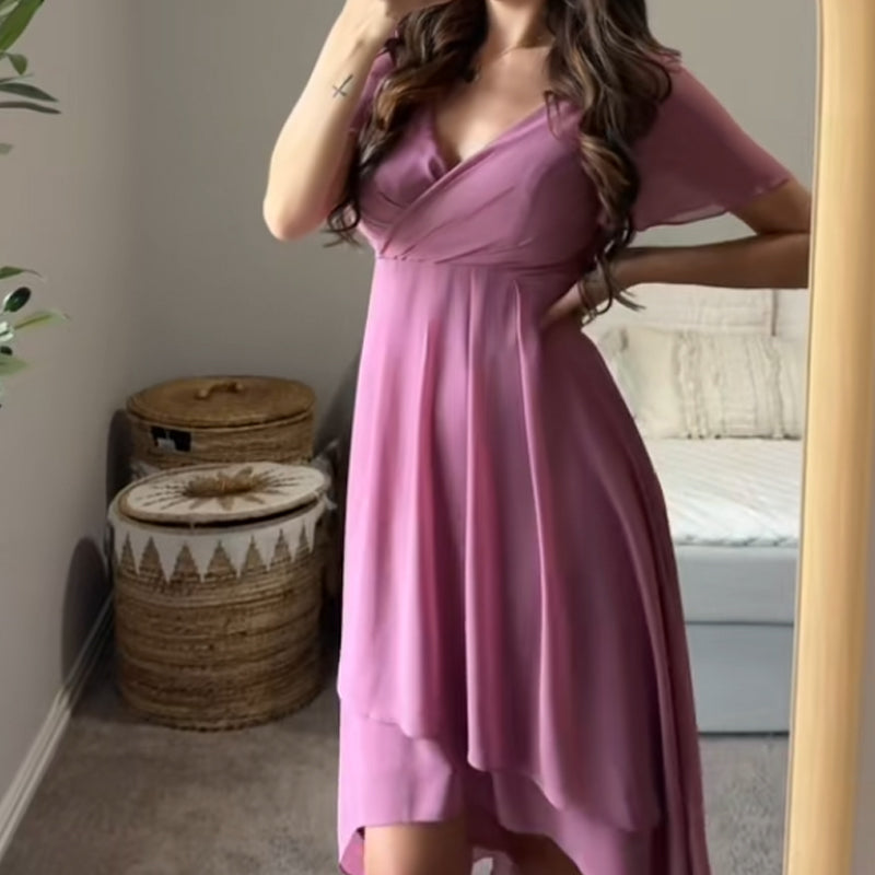 🎉Summer New Arrivals👗Women's Wrap V-Neck Midi Dress