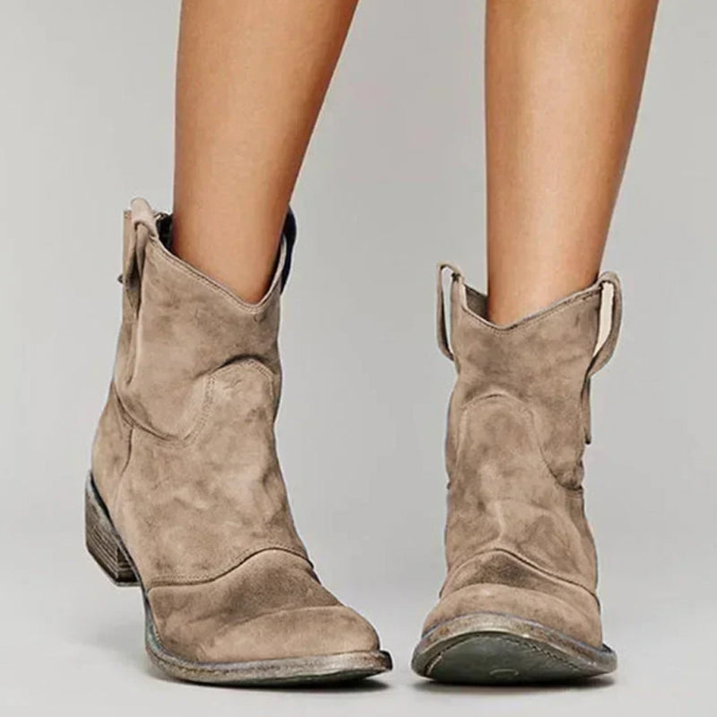 💥Comfortable Women's Ankle Boots Made Of Synthetic Suede