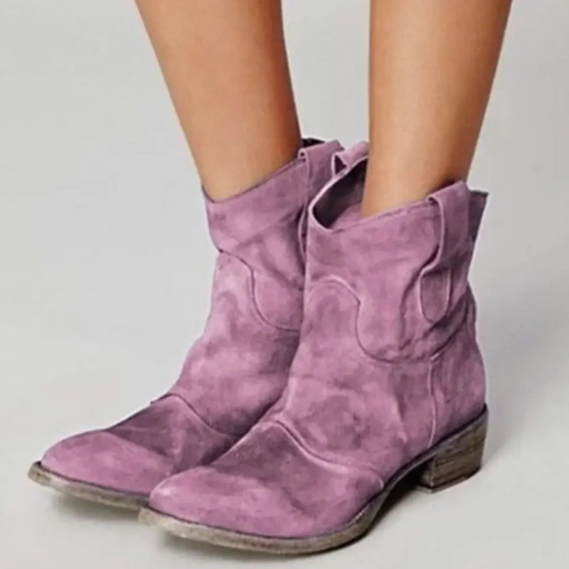 💥Comfortable Women's Ankle Boots Made Of Synthetic Suede