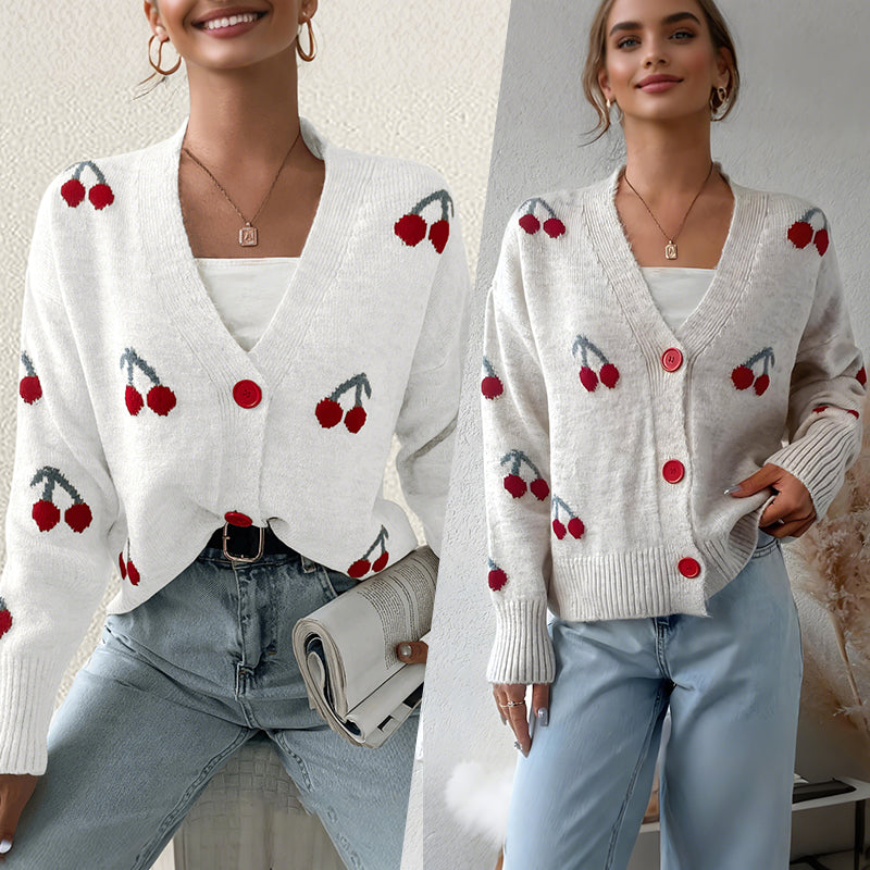 Women’s Casual Sweet Cherry Cardigan🍒