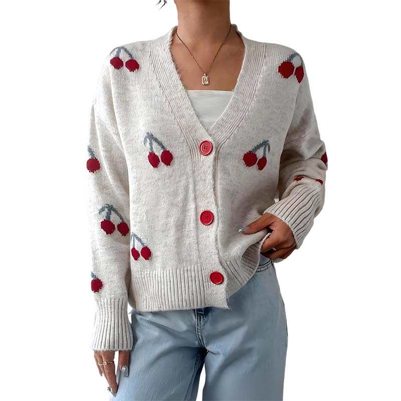 Women’s Casual Sweet Cherry Cardigan🍒