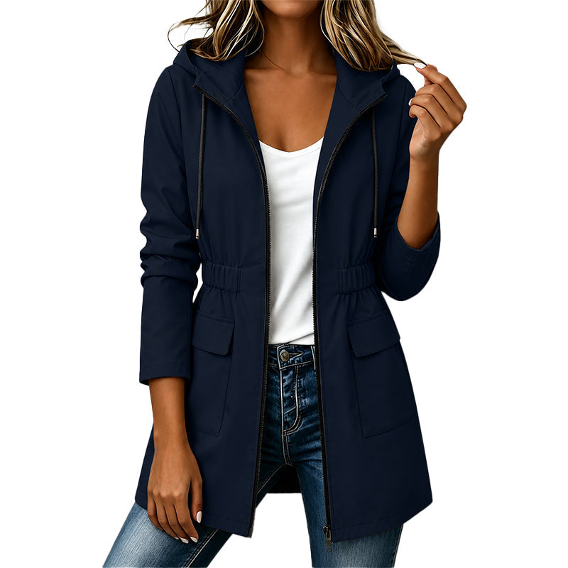 đ§ī¸ Rain-Ready Comfort | Women's Water-Resistant Hooded Drawstring Jacket