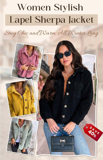 🔥New Hot Selling❤️‍🔥Women's Warm Lapel Cropped Jacket