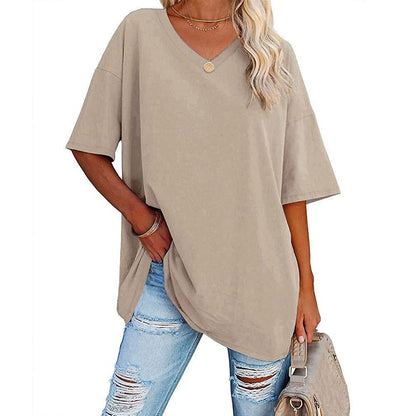 Last Day Sale 49%-Women's Casual Loose V-neck T-shirt