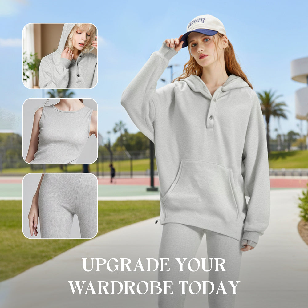 Hooded Casual & Fashionable Sweatshirt 3-Piece Set
