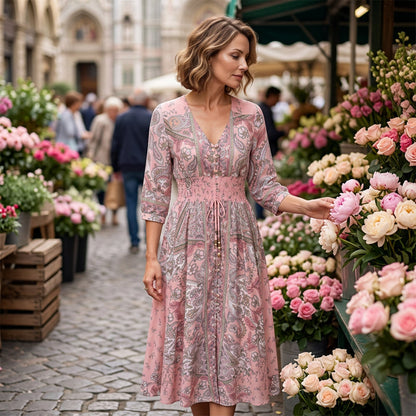 💃Elegant Floral Maxi Dress | Flow & Feminine Silhouette
