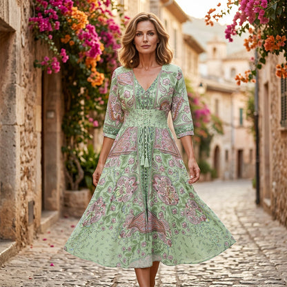 💃Elegant Floral Maxi Dress | Flow & Feminine Silhouette