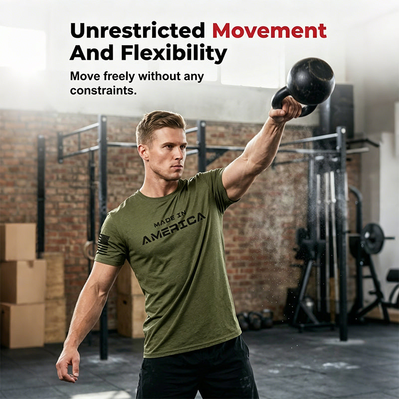👕 Men's Athletic Fit Crew Neck Tee – Breathable Cotton, Perfect Stretch & Versatile Gym to Street ✨