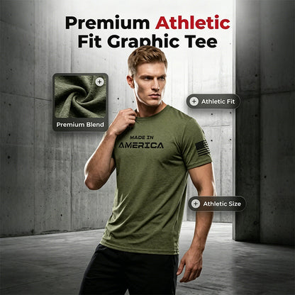 👕 Men's Athletic Fit Crew Neck Tee – Breathable Cotton, Perfect Stretch & Versatile Gym to Street ✨