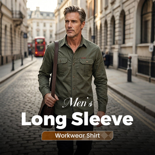 Men's Long Sleeve Cotton Workwear Shirt