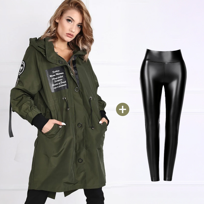 Women's Trendy Long-Sleeve Hooded Jacket