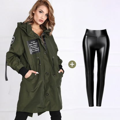 Women's Trendy Long-Sleeve Hooded Jacket
