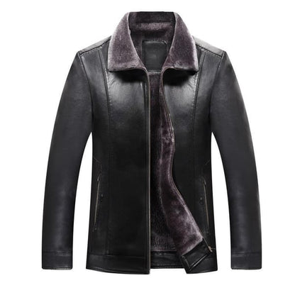 [Perfect gift] Men’s Winter Chic Fleece Leather Jacket