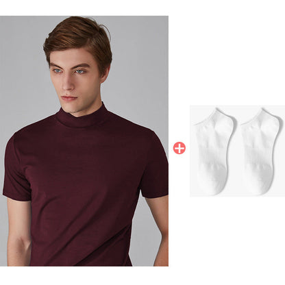 🔥All Colors 💖 Men's High Neck Slim Fit T-shirt