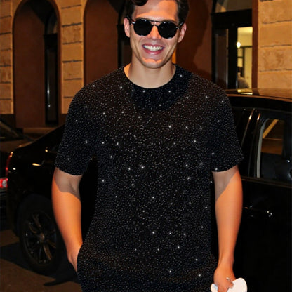 Men’s Short Sleeve Top & Wide Leg Pants 2-Piece Set