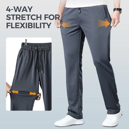 MEN'S STRAIGHT ANTI-WRINKLE CASUAL PANTS