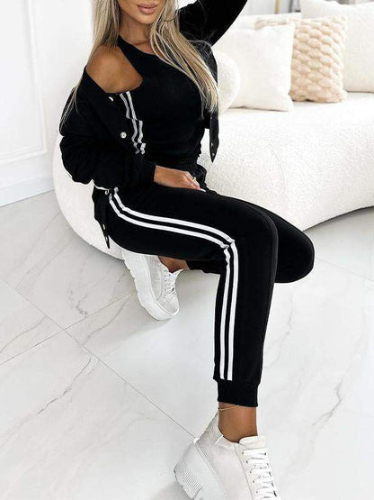 ✨Women's Three-piece Baseball Jacket And Pants Set