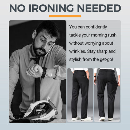 MEN'S STRAIGHT ANTI-WRINKLE CASUAL PANTS