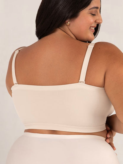 🤎Convertible Strapless Bandeau Bra with Wireless Comfort, Anti-Slip Grip & Removable Straps