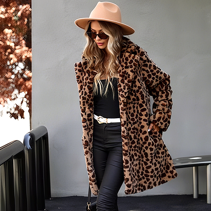 ✨Autumn's Best-Selling Sets 💖Women's Leopard Print Mid-Length Jacket and Leather Leggings