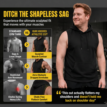 🔥 Sleeveless Hooded Sports Top💧 Moisture-wicking · Quick-drying and friction-resistant🧢