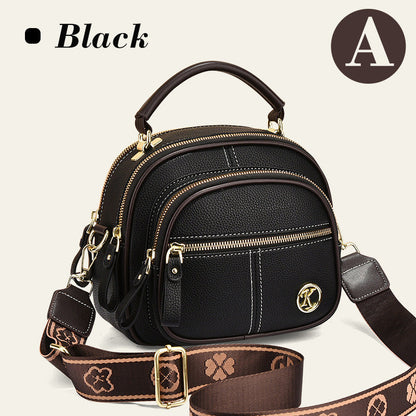 ✨Hot Sale 🎁Multifunctional Compartment Adjustable Wide Shoulder Strap Leather Bag