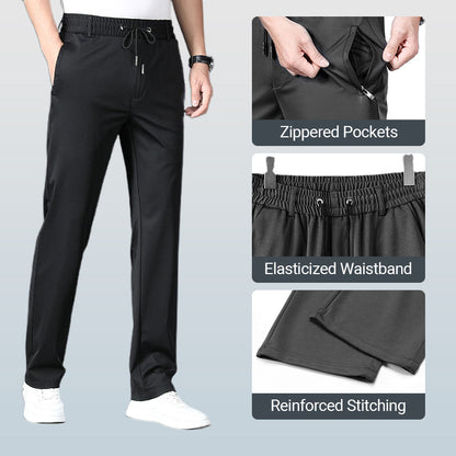 MEN'S STRAIGHT ANTI-WRINKLE CASUAL PANTS