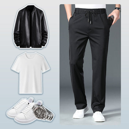 MEN'S STRAIGHT ANTI-WRINKLE CASUAL PANTS