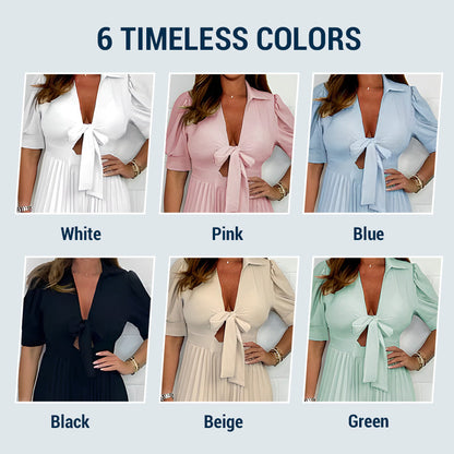 Women’s Solid Cut Out V-Neck Pleated Jumpsuit💛💛