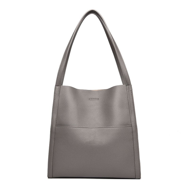 Simple Solid Color PU Leather Shoulder Bag