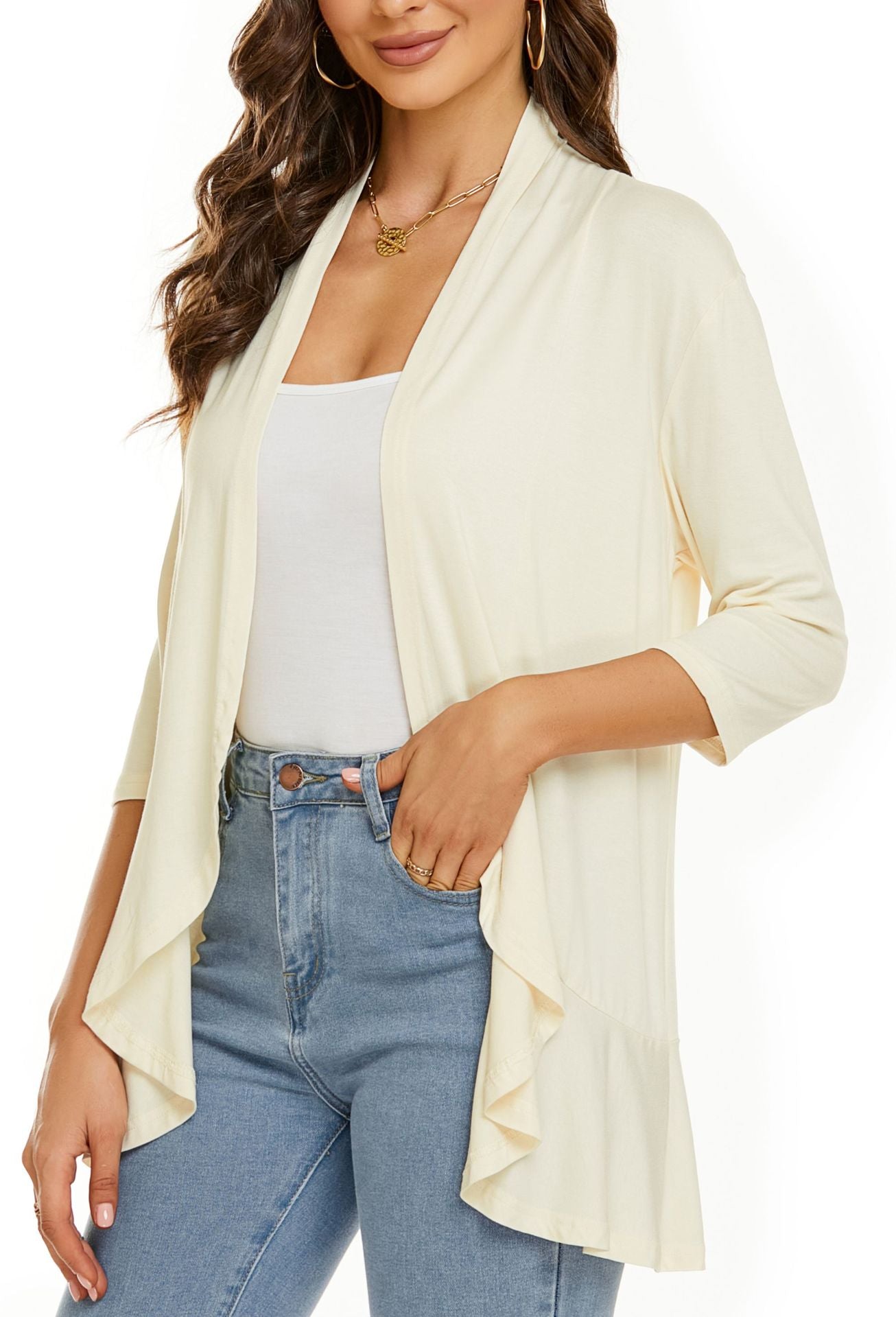 Casual Lightweight Cardigans With Open Front For Women