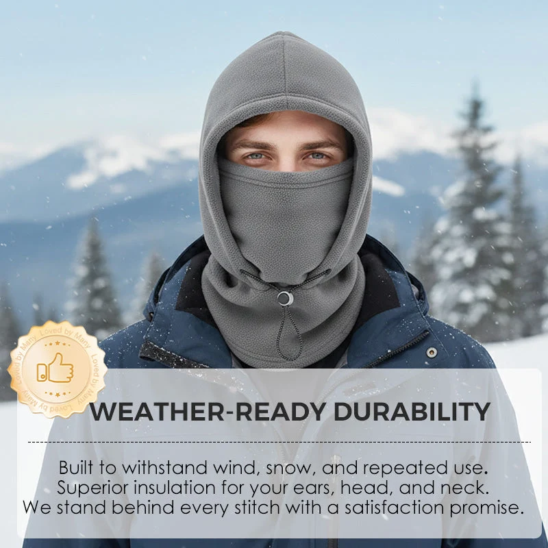 🔥 ❄️ Warm Balaclava with Adjustable Drawstring – Face and Neck Protection