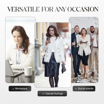 Women’s Fashion Button Tassel Short Coat 💼 – Tassel & Button Elegance, Suitable for Office & Casual Events 👠