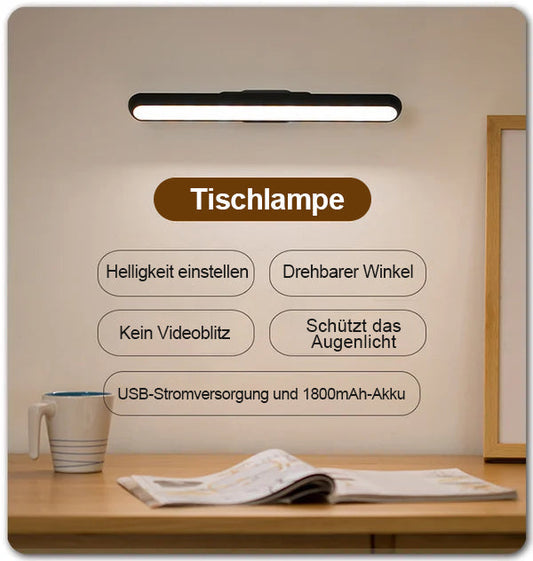 Magnetically rechargeable touch lamp with long battery life