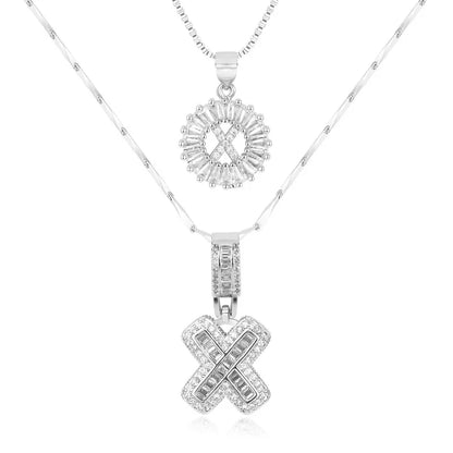 💖2 Pack - Initial Letter Pendant Necklaces