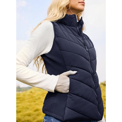 ✨️Womens Sleeveless Zip Up Puffer Vest💗 Cozy Without Bulk