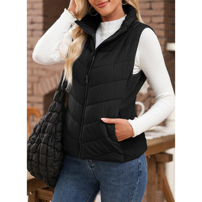 ✨️Womens Sleeveless Zip Up Puffer Vest💗 Cozy Without Bulk