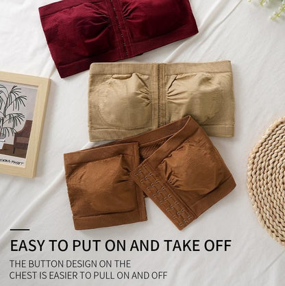 ✨Plus Size Strapless Front Buckle Breathable Bra🔥