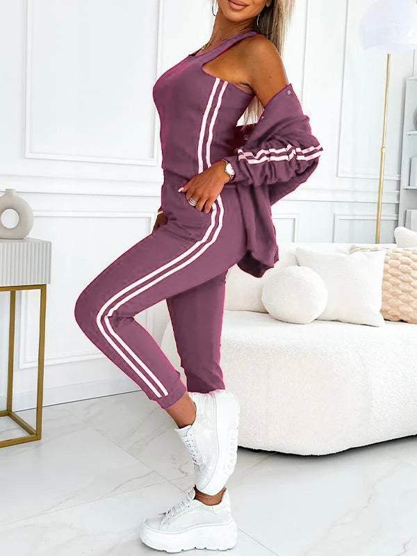 ✨Women's Three-piece Baseball Jacket And Pants Set