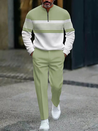 Men's Graphic Print Pullover & Pants Set – Street Style, Comfort Fit & Casual Look 👖