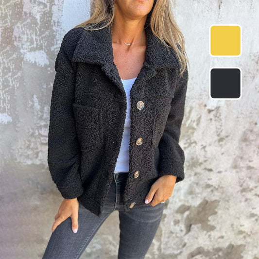 🔥New Hot Selling❤️‍🔥Women's Warm Lapel Cropped Jacket